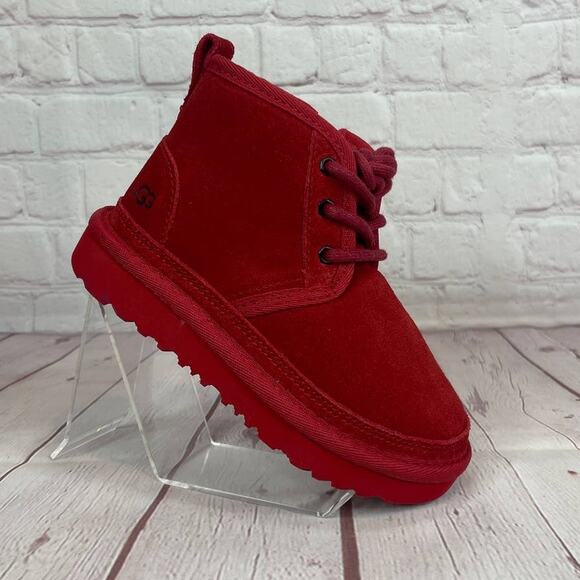 Ugg Neumel II Suede Chukka Red Boots Toddlers Size 9 (S/N 1017320T) - Picture 1 of 10